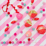 "Pretty in Pink Felt Ball Garland" - Garlands in multicolor by aubry bennion