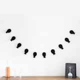 "Balloon Garland (Black, 6 feet)" - Garlands in black by Nivas Collection