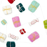 "Colorful Holiday Felt Gifts Garland" - Garlands in pink by Aahlada Chennupati