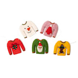 "Felt Holiday Sweater Garland" - Garlands in multicolor by Global Goods Partners