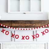 "XOXO Banner (Red, 6 feet)" - Garlands in red by Nivas Collection
