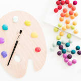 "Pigment Felt Ball Garland" - Garlands in multicolor by aubry bennion