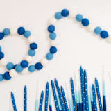 "Festival of Lights Felt Ball Garland" - Garlands in multicolor by aubry bennion