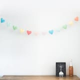 "Heart Garland (Soft Rainbow, 6 feet)" - Garlands in multicolor by Nivas Collection