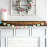 "Heart Garland (Soft Rainbow, 6 feet)" - Garlands in multicolor by Nivas Collection