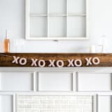 "XOXO Banner (Blush, 6 feet)" - Garlands in pink by Nivas Collection