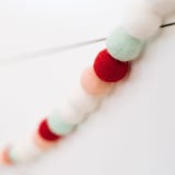 "Crushed Peppermint Felt Ball Garland" - Garlands in multicolor by aubry bennion
