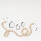"Hygge Felt Ball Garland" - Garlands in beige by aubry bennion