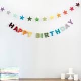 "Star Garland (Rainbow, 6 feet)" - Garlands in multicolor by Nivas Collection