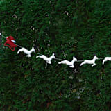 "Santa and Reindeer Garland" - Garlands in white by Global Goods Partners