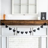 "Heart Garland (Black, 6 feet)" - Garlands in black by Nivas Collection