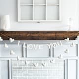 "Heart Garland (Off-White, 6 feet)" - Garlands in white by Nivas Collection