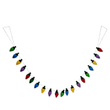 "Felt Holiday Lights Garland" - Garlands in multicolor by Global Goods Partners