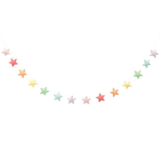 "Star Garland (Soft Rainbow, 6 feet)" - Garlands in multicolor by Nivas Collection
