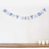 "Happy Birthday Banner (Blue, 6 feet)" - Garlands in blue by Nivas Collection