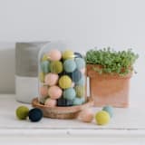 "Agave Felt Ball Garland" - Garlands in multicolor by aubry bennion