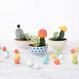 "Prickly Pear Felt Ball Garland" - Garlands in multicolor by aubry bennion
