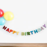 "Happy Birthday Garland (Rainbow, 6 feet)" - Garlands in multicolorassorted-colors by Nivas Collection