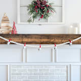 "Gnomes Garland, White + Red, (6 feet)" - Garlands in white by Nivas Collection