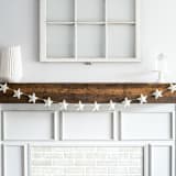 "Star Garland (Off-White, 6 feet)" - Garlands in white by Nivas Collection