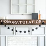 "Star Garland (Black, 6 feet)" - Garlands in black by Nivas Collection