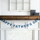 "Happy Father's Day Banner (6 feet)" - Garlands in blue by Nivas Collection