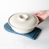 "Cobalt Terrazzo Oven Mitt Trivet" - Trivets in blue by Pretti.Cool
