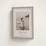 "Striped Elegance" - Holiday Cards in Linen by Kelly Schmidt - Folded Card