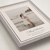 "Striped Elegance" - Holiday Cards in Linen by Kelly Schmidt - Detail