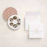 "Hexagon Holiday" - Holiday Ornament Cards in Chestnut by Beth Schneider - Assembled