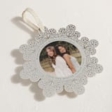 "Scandinavian Snowflake" - Holiday Ornament Cards in Snowfall by Amy Payne - Detail