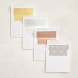 "Scandinavian Snowflake" - Holiday Ornament Cards in Snowfall by Amy Payne - Envelope Liner Options