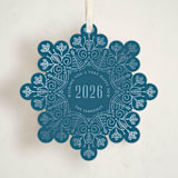 "Christmas snowflake" - Holiday Ornament Cards in Ice by Ana de Sousa - Front