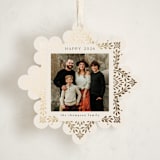 "Beautiful foliage" - Holiday Ornament Cards in Cream by Ana de Sousa - Front