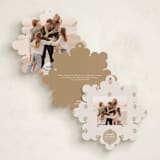 "Beautiful foliage" - Holiday Ornament Cards in Cream by Ana de Sousa - Back of Card Options