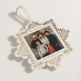 "Beautiful foliage" - Holiday Ornament Cards in Cream by Ana de Sousa - Detail