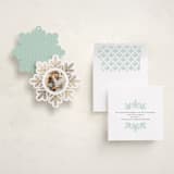 "Tinsel Wreath" - Holiday Ornament Cards in Snow by Laura Hankins - Assembled