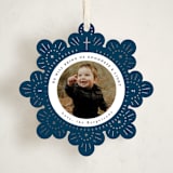 "Cross Snowflake" - Holiday Ornament Cards in Midnight by Itsy Belle Studio - Front