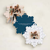 "Cross Snowflake" - Holiday Ornament Cards in Midnight by Itsy Belle Studio - Back of Card Options