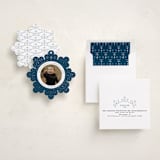 "Cross Snowflake" - Holiday Ornament Cards in Midnight by Itsy Belle Studio - Assembled