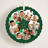 "multi wreath" - Holiday Ornament Cards in Evergreen by Lori Wemple - Front