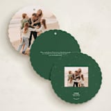 "multi wreath" - Holiday Ornament Cards in Evergreen by Lori Wemple - Back of Card Options