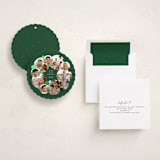 "multi wreath" - Holiday Ornament Cards in Evergreen by Lori Wemple - Assembled