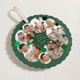 "multi wreath" - Holiday Ornament Cards in Evergreen by Lori Wemple - Detail