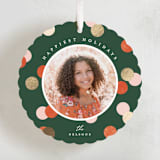 "Happiest Dots" - Holiday Ornament Cards in Fruitcake by Pixel and Hank - Front