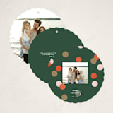 "Happiest Dots" - Holiday Ornament Cards in Fruitcake by Pixel and Hank - Back of Card Options