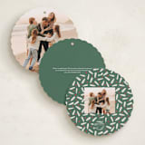 "Painted Wreath Gilded" - Holiday Ornament Cards in Garland by Antonia Jae Krajicek - Back of Card Options
