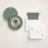 "Painted Wreath Gilded" - Holiday Ornament Cards in Garland by Antonia Jae Krajicek - Assembled