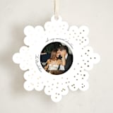 "A Very Married Christmas Foil Ornament" - Holiday Ornament Cards in Snow by Anna Kasper - Front