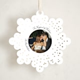 "A Very Married Christmas Foil Ornament" - Holiday Ornament Cards in Snow by Anna Kasper - Front